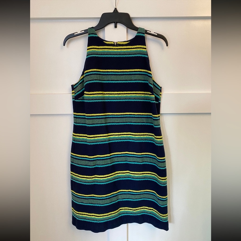 Vineyard Vines‎ Deep Bay Striped Jacquard Shift Dress Womens 6 Sleeveless Casual